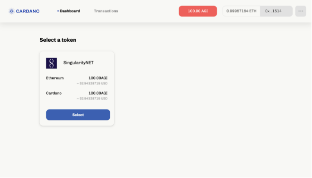 Giao diện bộ chuyển đổi ERC20